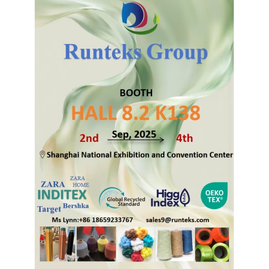 Mostra di filati Runteks 2025 di settembre a Shanghai
