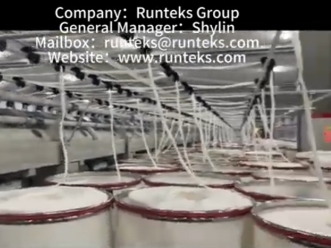 Laboratorio di produzione di filati in fibra di viscosa in fiocco di Runteks